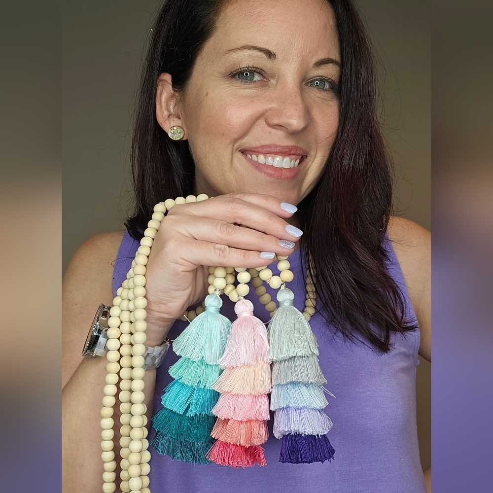 Step Into Spring Tassel Necklace - Picture 2 of 4
